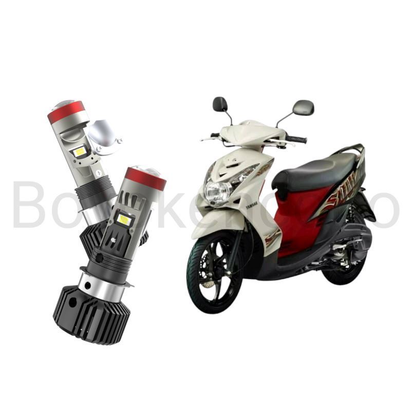 1pcs Lampu depan LED H6 BiLED High power Kipas motor Yamaha Mio soul Byk