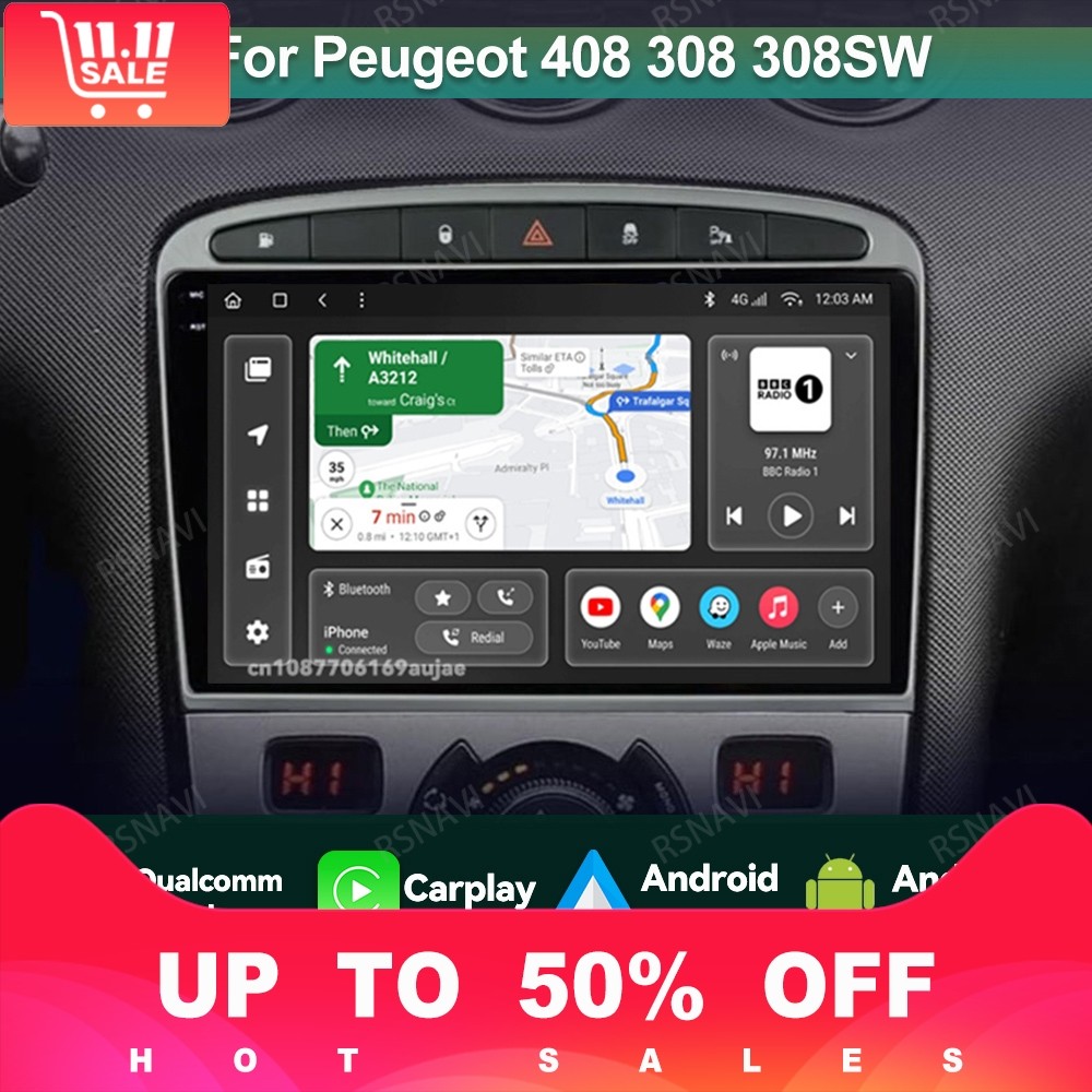 Car Rao Android 15 For Peugeot 408 308 308SW