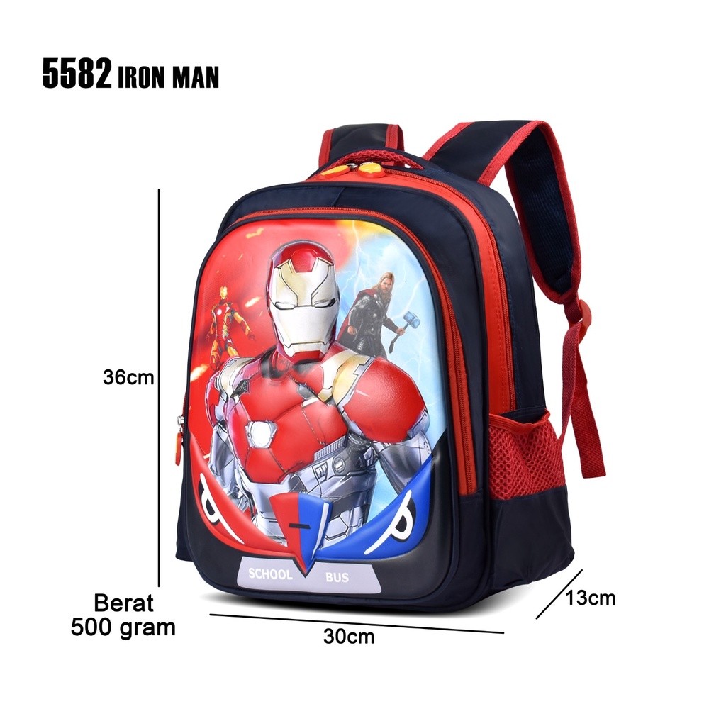 Tas Ransel Sekolah Cartoon 5582-14 Inch Tas Anak SD Laki-Laki Dan Perempuan Tas Punggung Cartoon