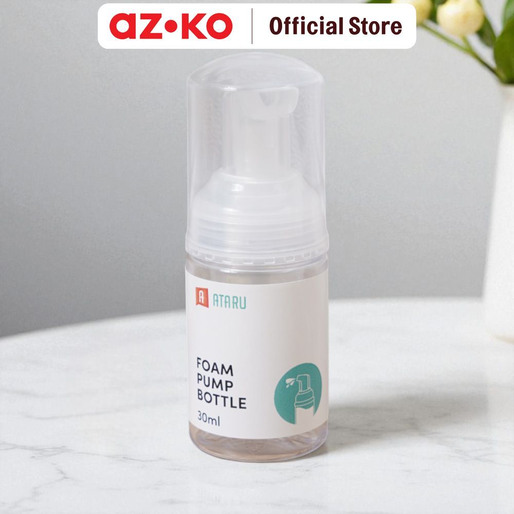 AZKO Ataru 30 ml Botol Cairan Foam Pump Transparan Multifunctional Pump Bottle Wadah Sabun Sampo Pra