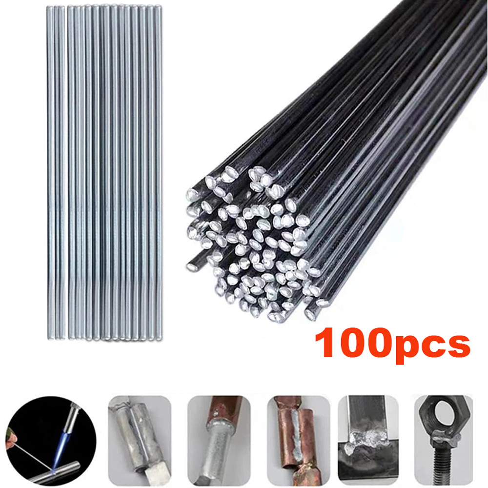 100pcs Low Temperature Easy Melt Aluminum Universal Welng Rod Cored Wire Rod Solder No Need Solder W