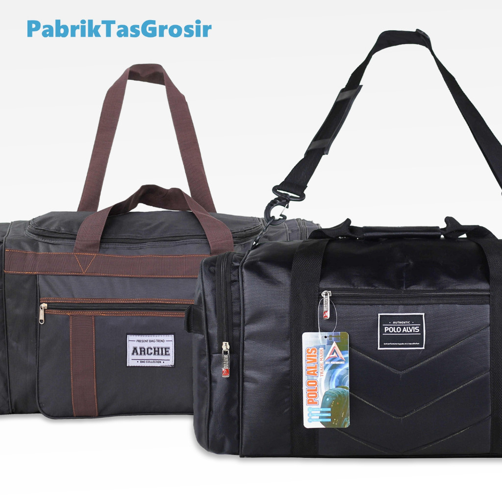 TAS TRAVEL PAKAIAN Travel Bag Besar Archie Hitam Tas Baju Liburan Tas Mudik Kerja Awet Kuat Duffle C