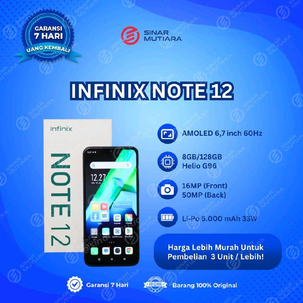 INFINIX NOTE 12 8/128 GB HP SECOND ORIGINAL SINAR MUTIARA CELL