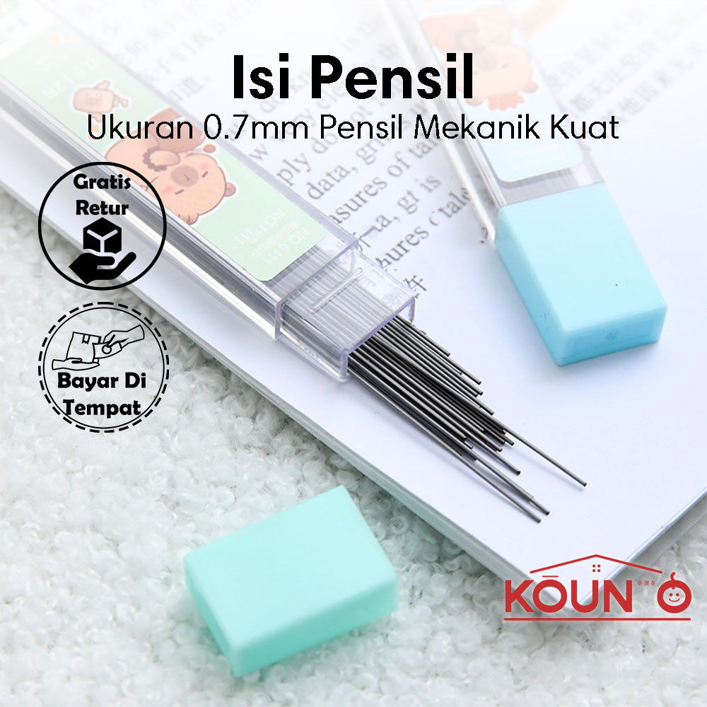 Isi Pensil Mekanik 0.7mm Warna Hitam Tebal Refill Pensil Berkualitas Tinggi Isi Pensil Mekanik 0.7mm