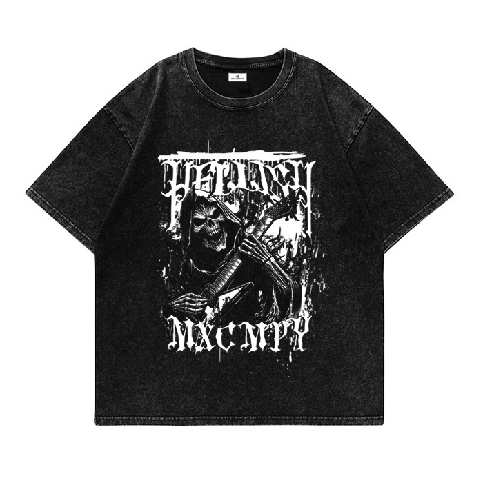 MAX COMPANY Kaos Washing Oversize Hellish Black