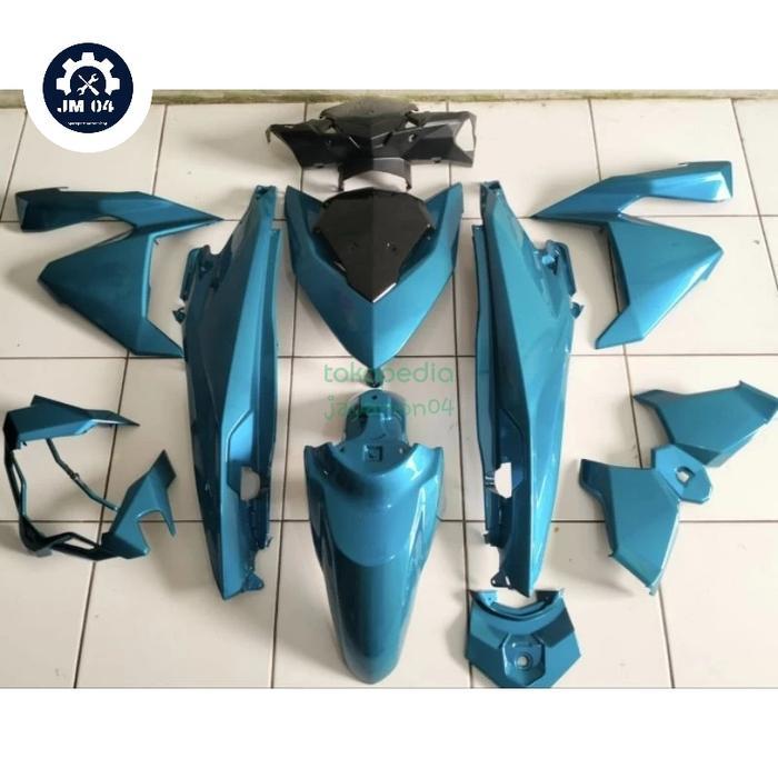 Cover body halus motor honda vario 125/150 led old 2015-2017 warna biru relaxa
