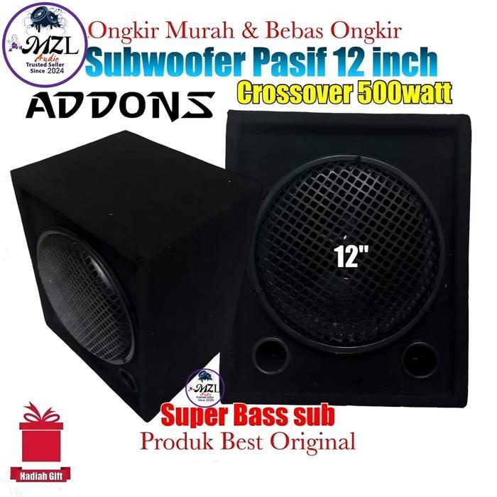 sound Sub Subwoofer Bass karaoke 12 inch Addons crossover 500watt Tgl pakai