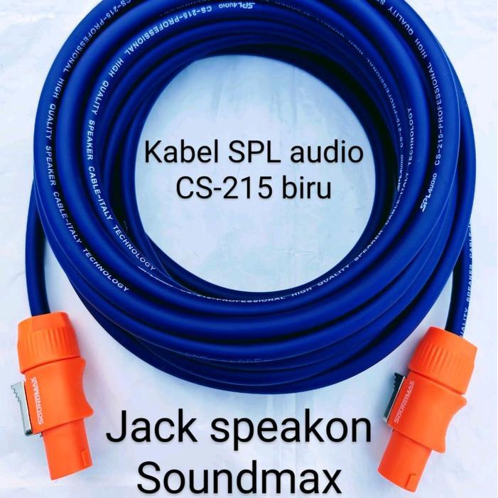 SPL Audio CABLE SPEAKER CS-215 BIRU LENGKAP SPIKON SOUNDMAX - 0,5 meter