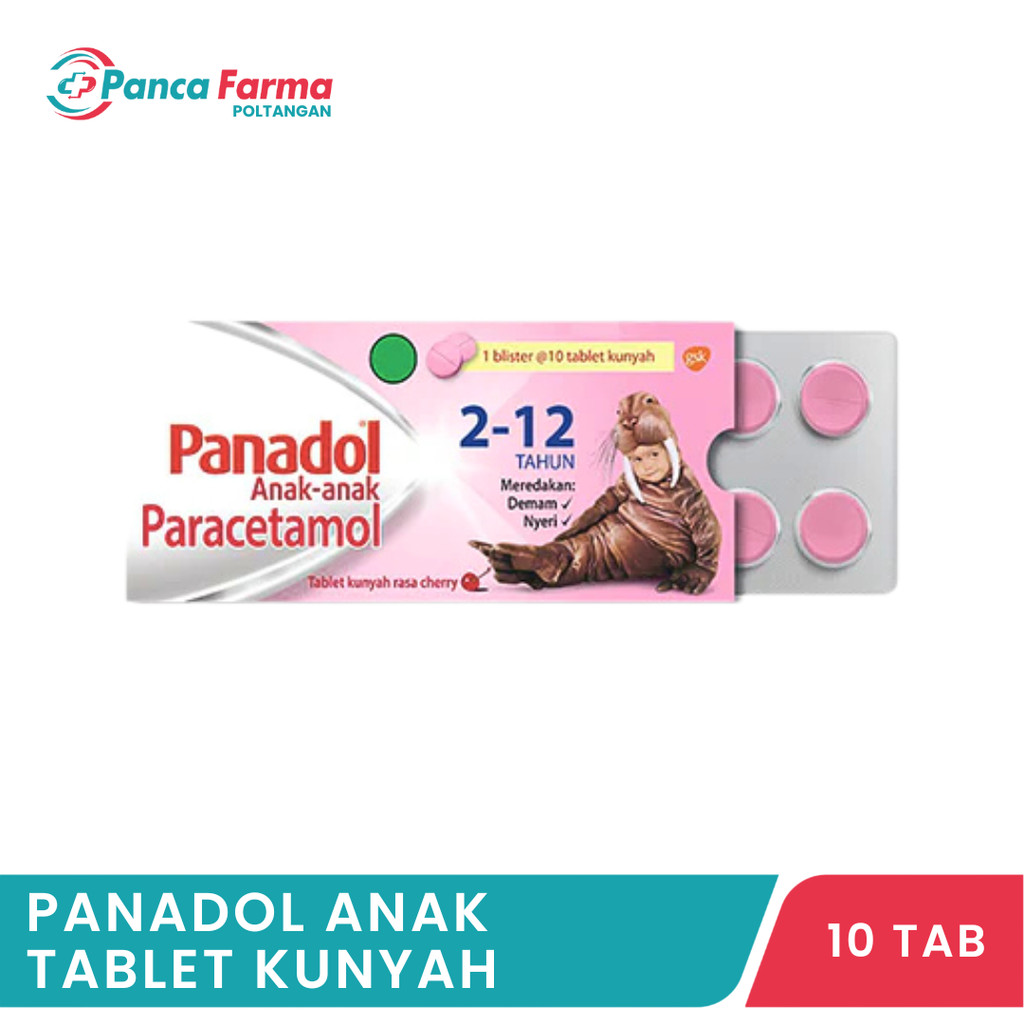 Panadol Anak Tablet Kunyah - Meredakan Demam Anak Isi 10 Tablet