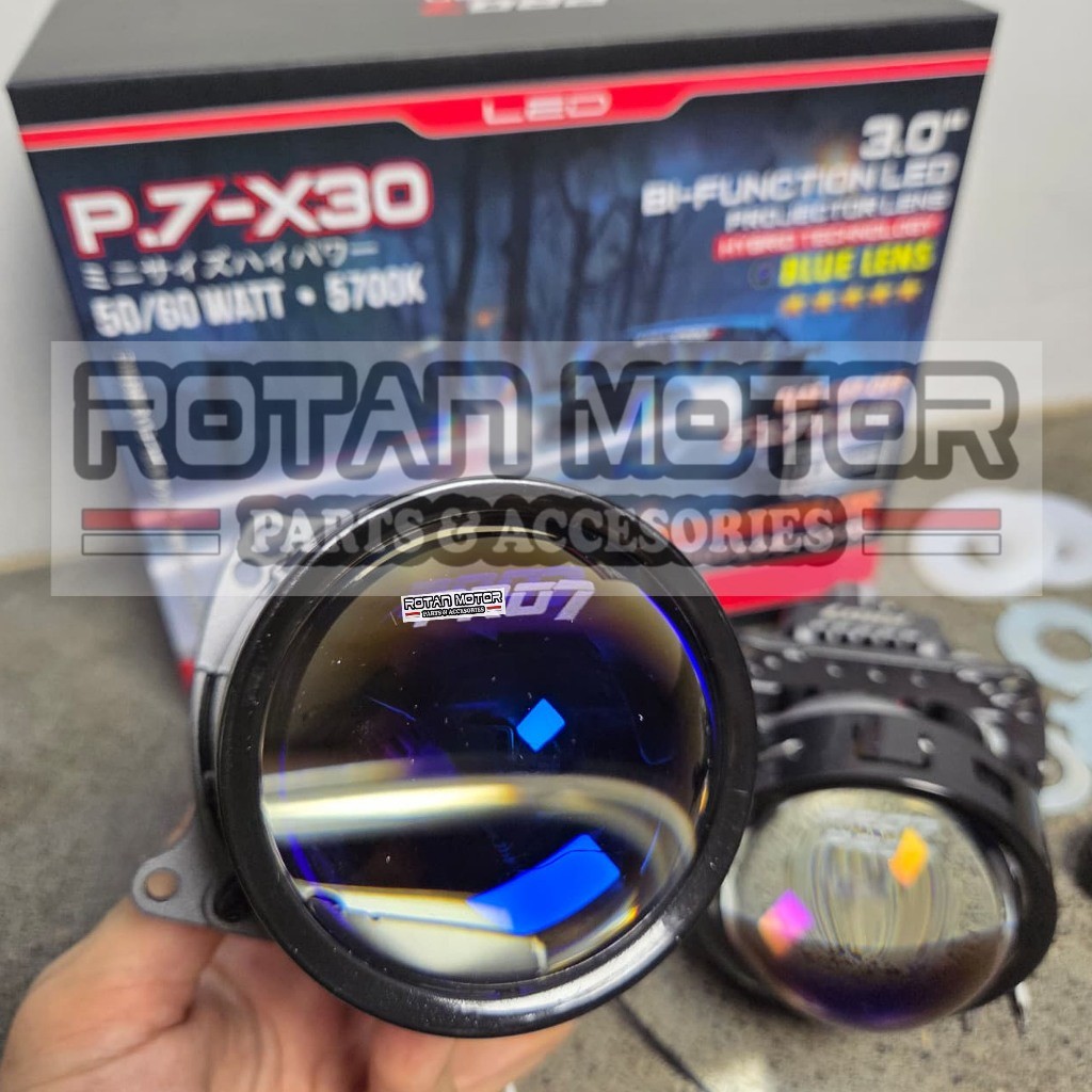 BILED VIRAL PRO7 P.7X-30 3 Inch Blue Lens 5700K  50W / 60W / P7X30 PROYEKTOR BILED Pro Seven / LASER