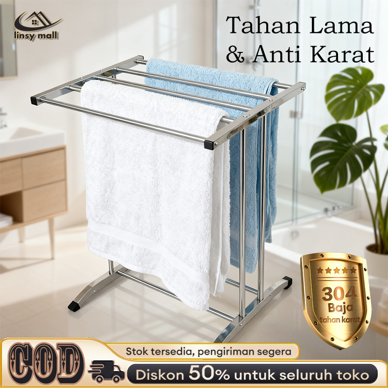 Jemuran Handuk Rak Handuk Kuat Kokoh Jemuran Handuk Stainless Jemuran Handuk Minimalis Rak Handuk