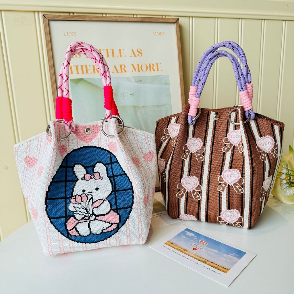 Tas Rajut Knitted Mini Bag Korea Tas Fashion Korea Wanita Kekinian