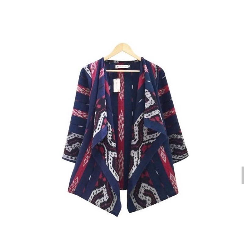 Blazer Kimono Wanita Korean Style Batik Tenun Etnik Wanita - 7 Varian