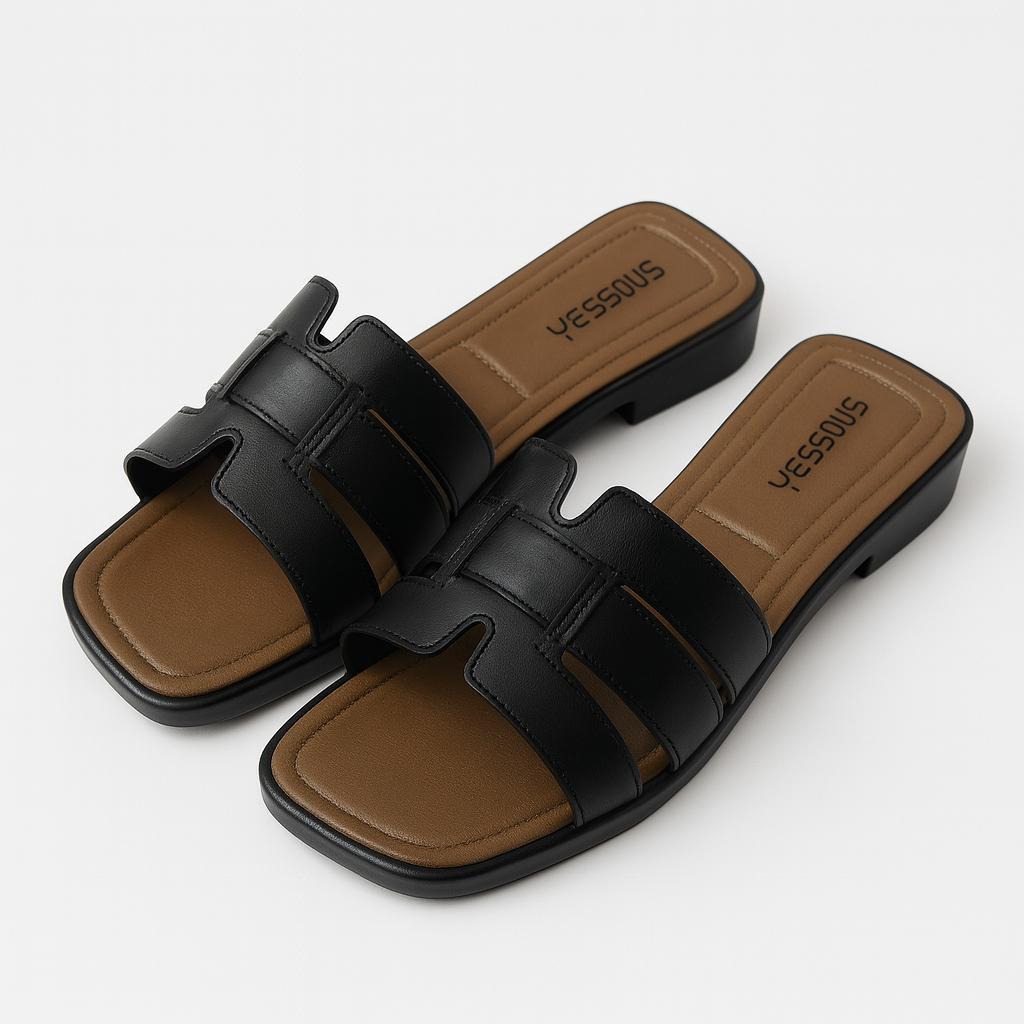 Sandal jepit wanita teplek ringan empuk anti slip karet HELIA