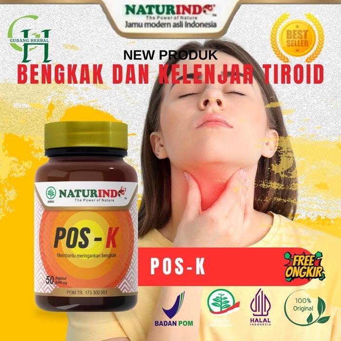 TERMURAH Bengkak Dan Kelenjar Herbal Isi 50 Kapsul Bpom POS-K Naturindo Original AO548