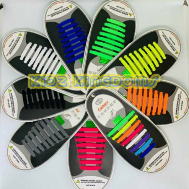 TERLARIS Premium Silicone Shoelaces / Tali Sepatu Silikon Karet