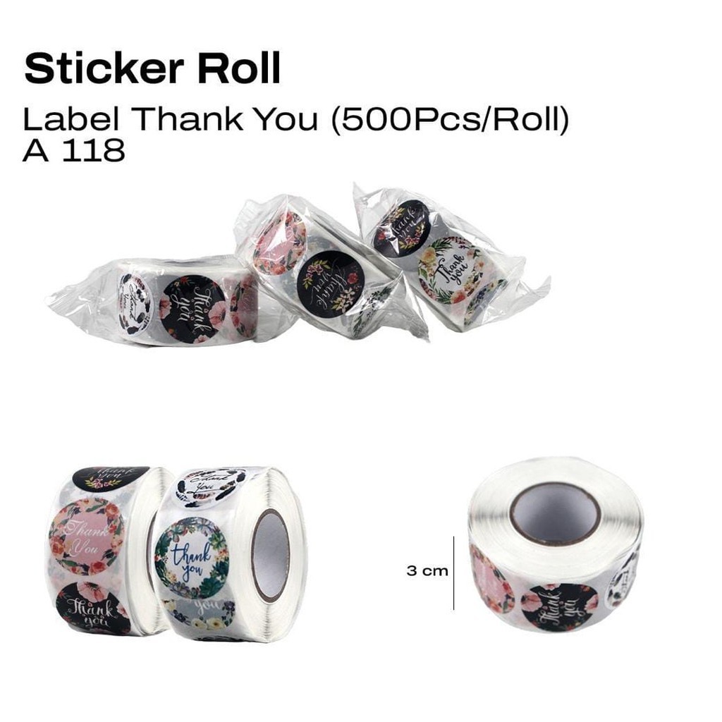 1 roll Stiker Tempel Mika / Label Stiker Kertas Karakter Lucu