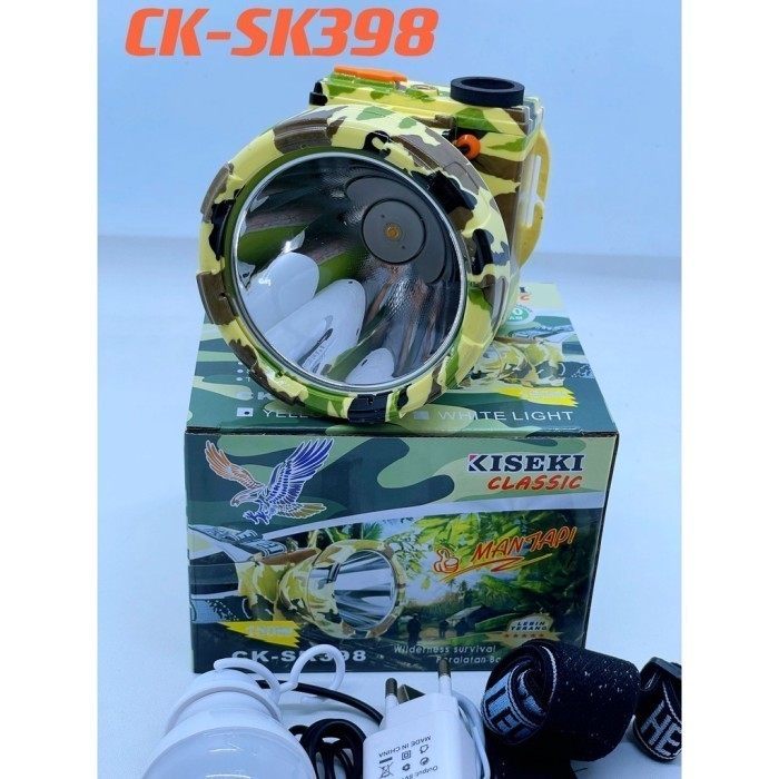 cod promo murah paket diskon% senter kepala KISEKI 150W CK- SK 398 - SENTER KEPALA SUPER TERANG 150W