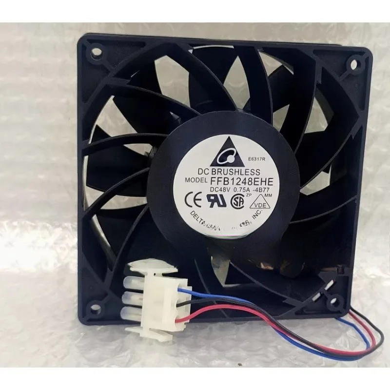 Original New CPU Fan For Delta FFB1248EHE4B77 12CM 12038 48V 075A Frequency Converter Fan 120*120*38