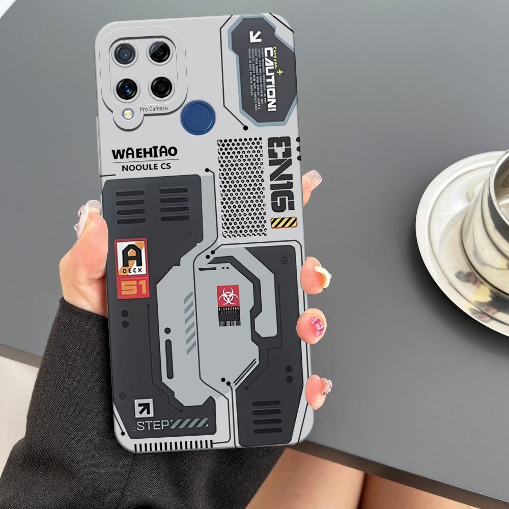 [BC01] Case Untuk Realme C15 - Motif Mesin CPU Cyberpunk - Softcase Pro Camera, Casing HP, Pelindung