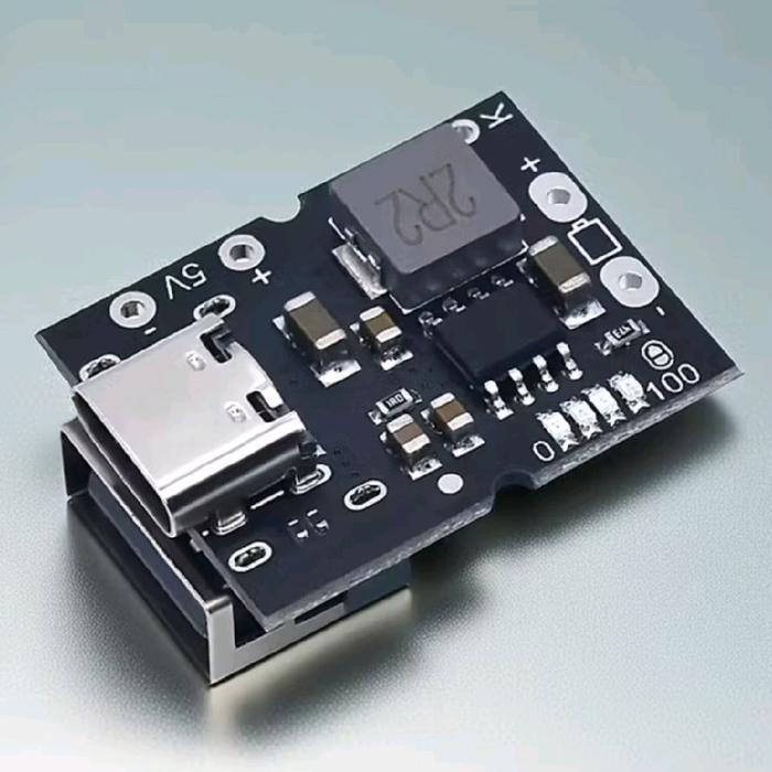 kit Module PowerBank 2A 5V type C Charger Baterai lithium cas step up 18650 power bank modul 1