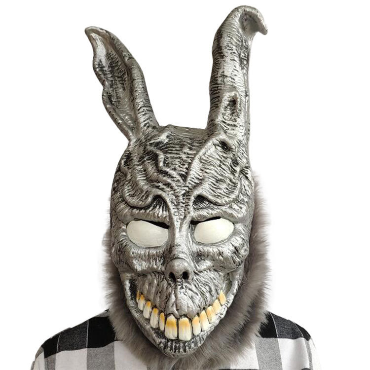 Falkland Angry Rabbit Mask Illusion Evil Silver Rabbit Animal Headgear Ghost Rabbit Masquerade Props