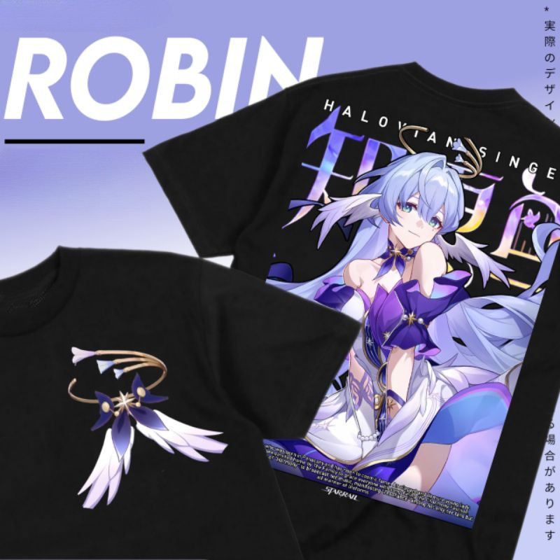 Kaos Game Robin Honkai Star Rail HSR  Baju Atasan Wanita Karakter The Charmony Festival Singer Idol 