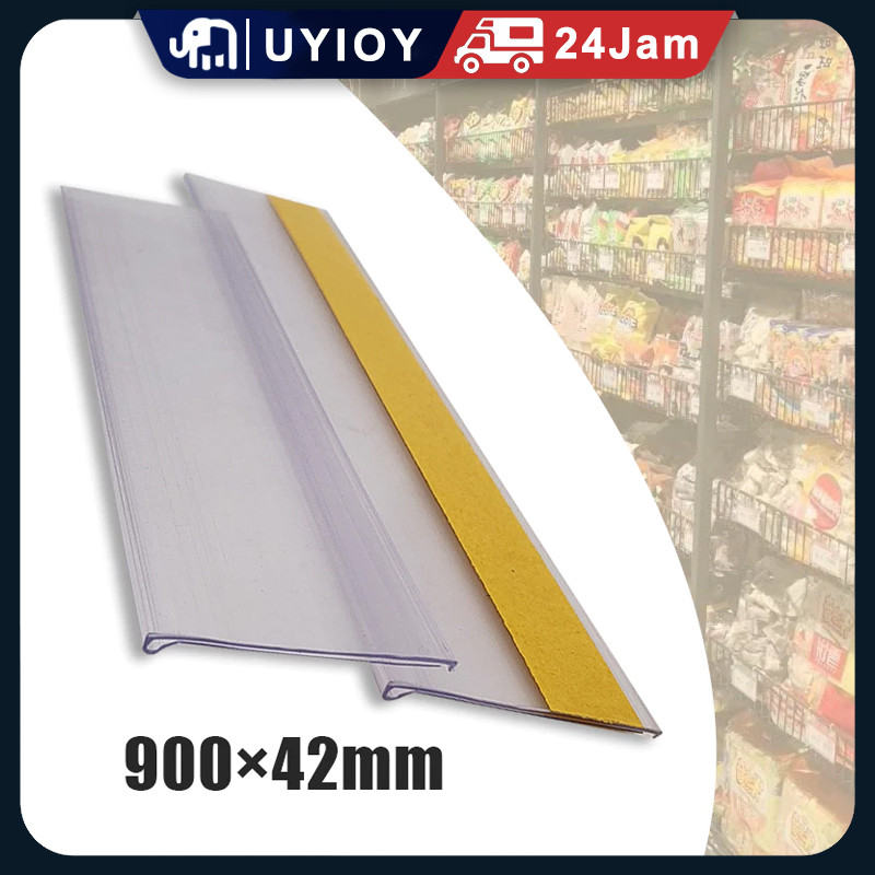 Price Rail Rak/ Minimarket Price Rail Double Tape 90cm/ Mika Harga Rak Minimarket/ Price Tag Label