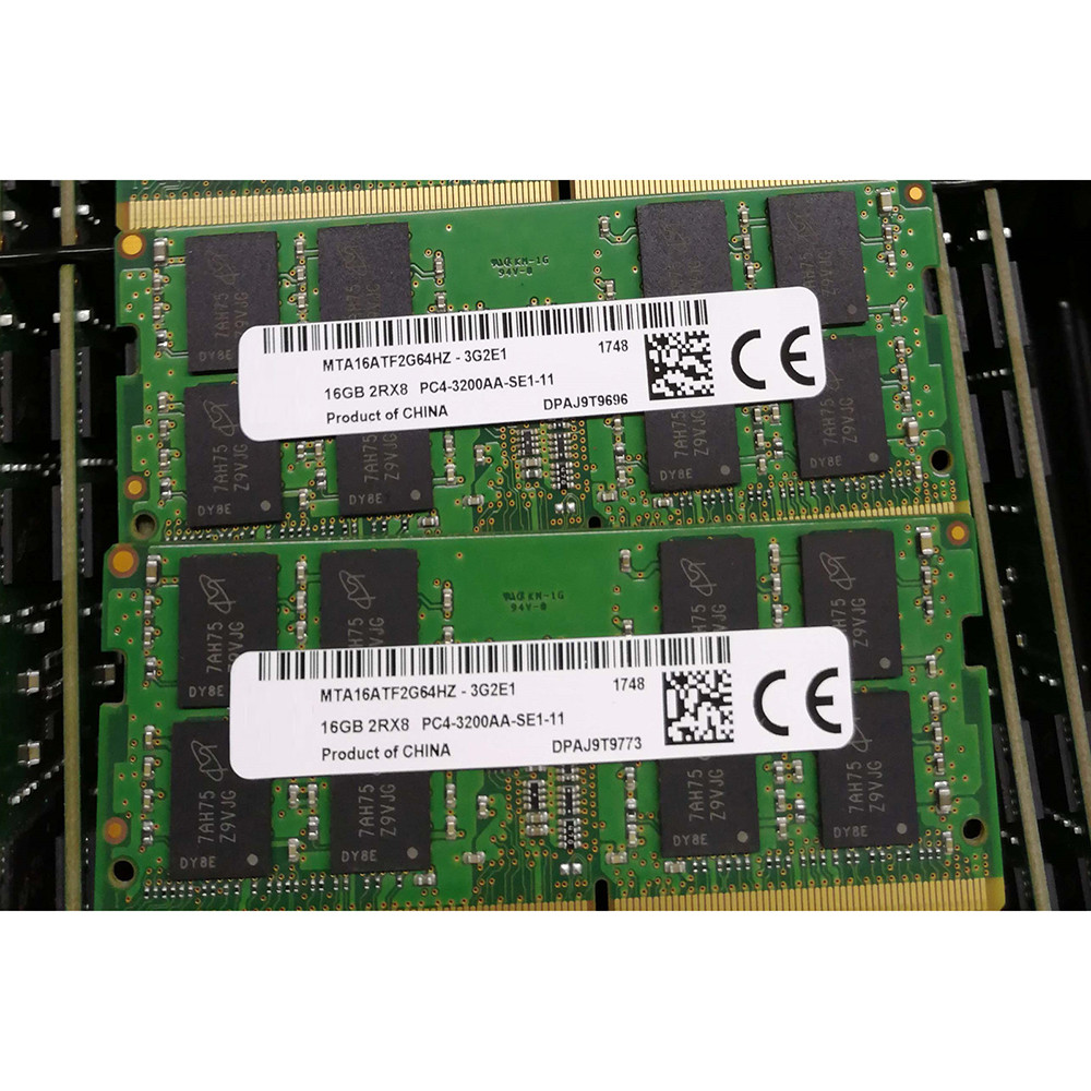 1PCS RAM 16G 16GB 2RX8 DDR4 3200 Notebook Memory MTA16ATF2G64HZ-3G2E PC4-3200AA-SE1