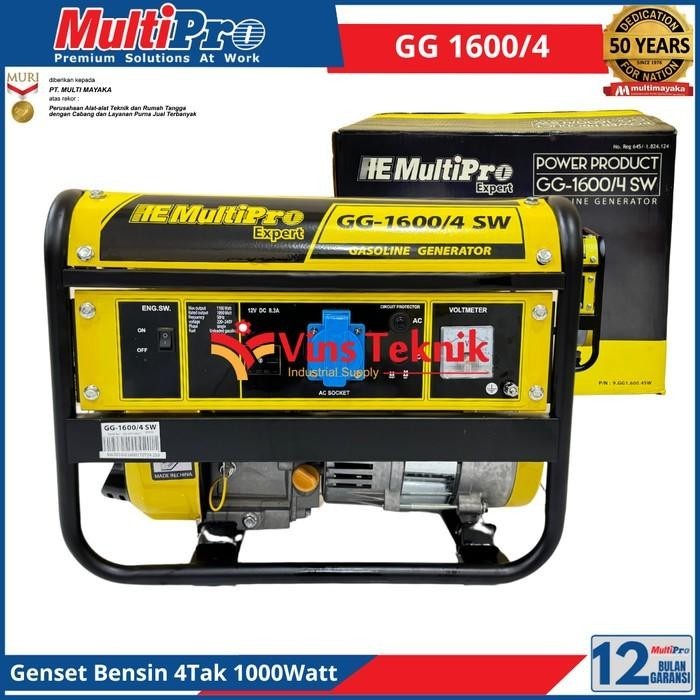 MULTIPRO GG 1600/4 Mesin Genset Bensin Gasoline Generator 1000Watt GG1600