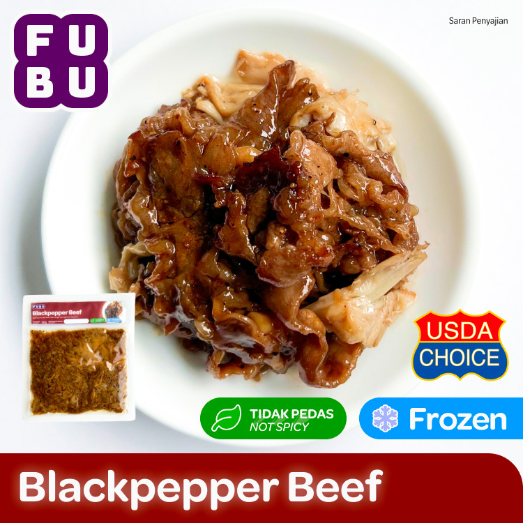 Salute Store PROMO FUBU Blackpepper Beef - Sapi Iris Lada Hitam dengan Jamur Tiram ala Cina - Satu P