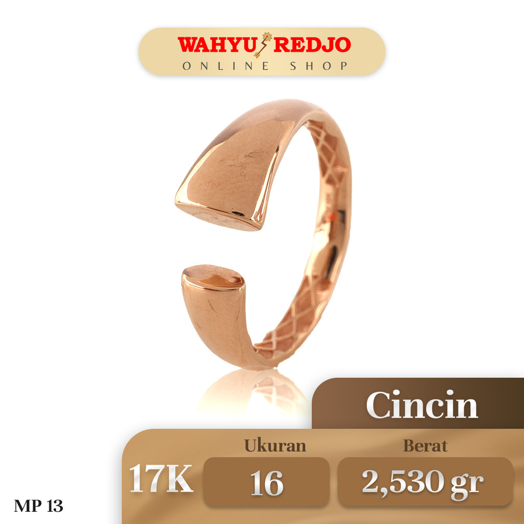 Cincin Emas Rose Gold Kadar 17K Wahyu Redjo CC-17K-29179236-PMR