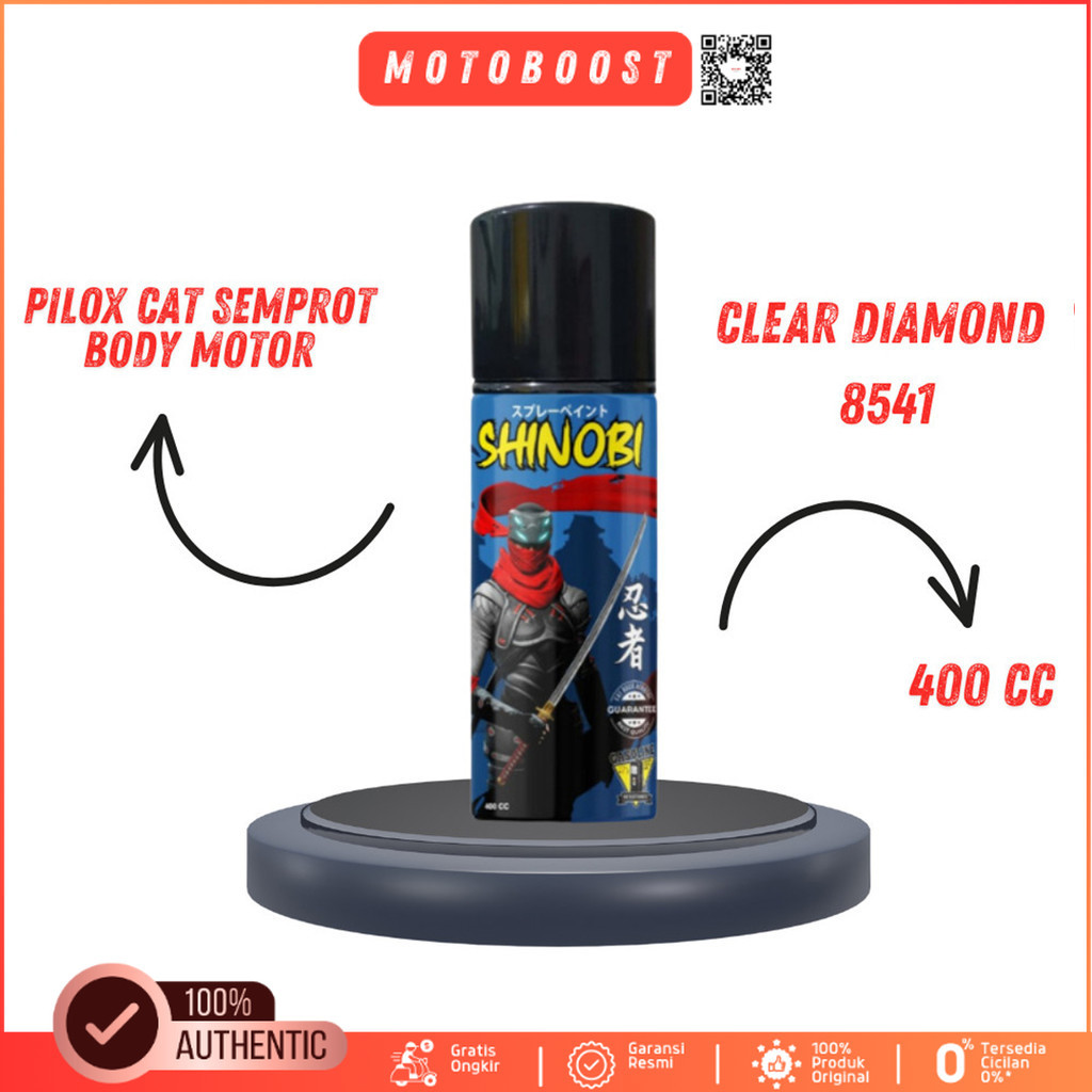 Pilox Cat Semprot Shinobi Tahan Bensin 400 CC - Clear Diamond 8541