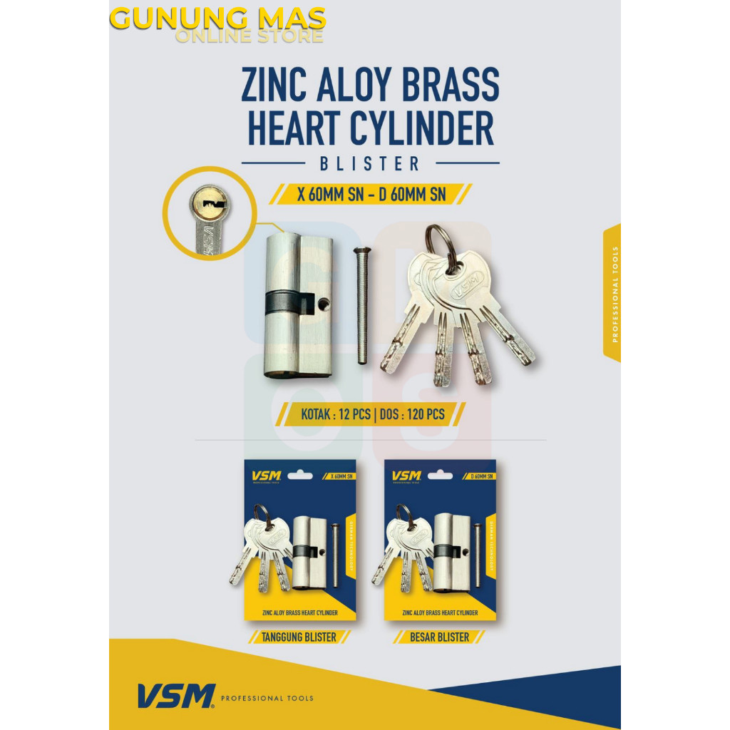 VSM Silinder Kunci Pintu // Cylinder Kunci Pintu // Knob Pintu // Cylinder