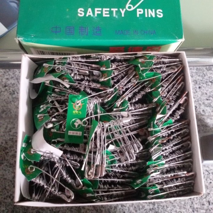 1 DOS Peniti set peniti baju premium biting isi 72 renceng tuspin jarum hijab cucukan baju