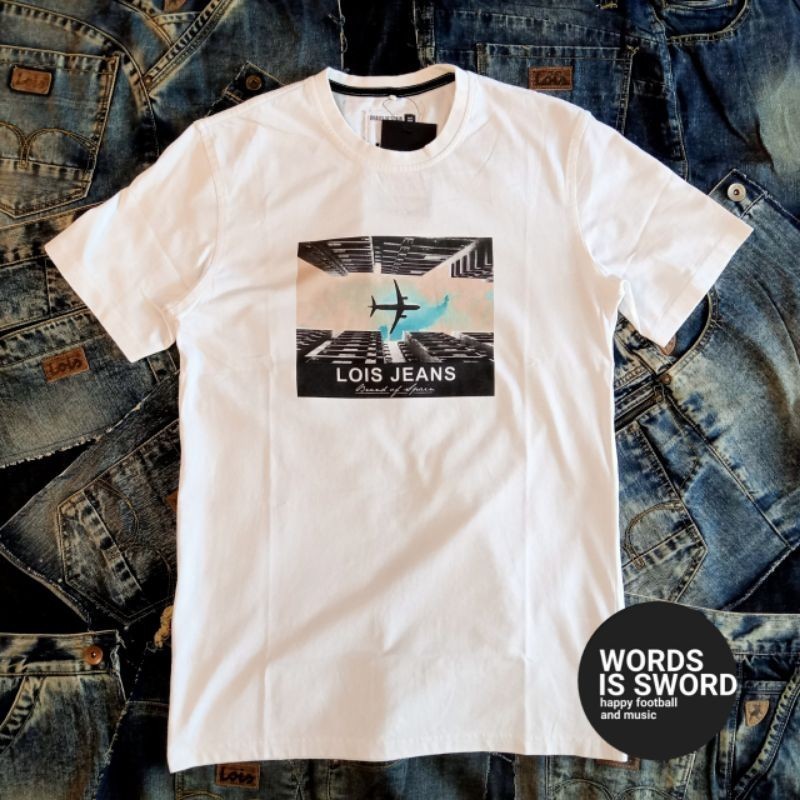 LOIS JEANS TSHIRT PUTIH - KSL2286 -