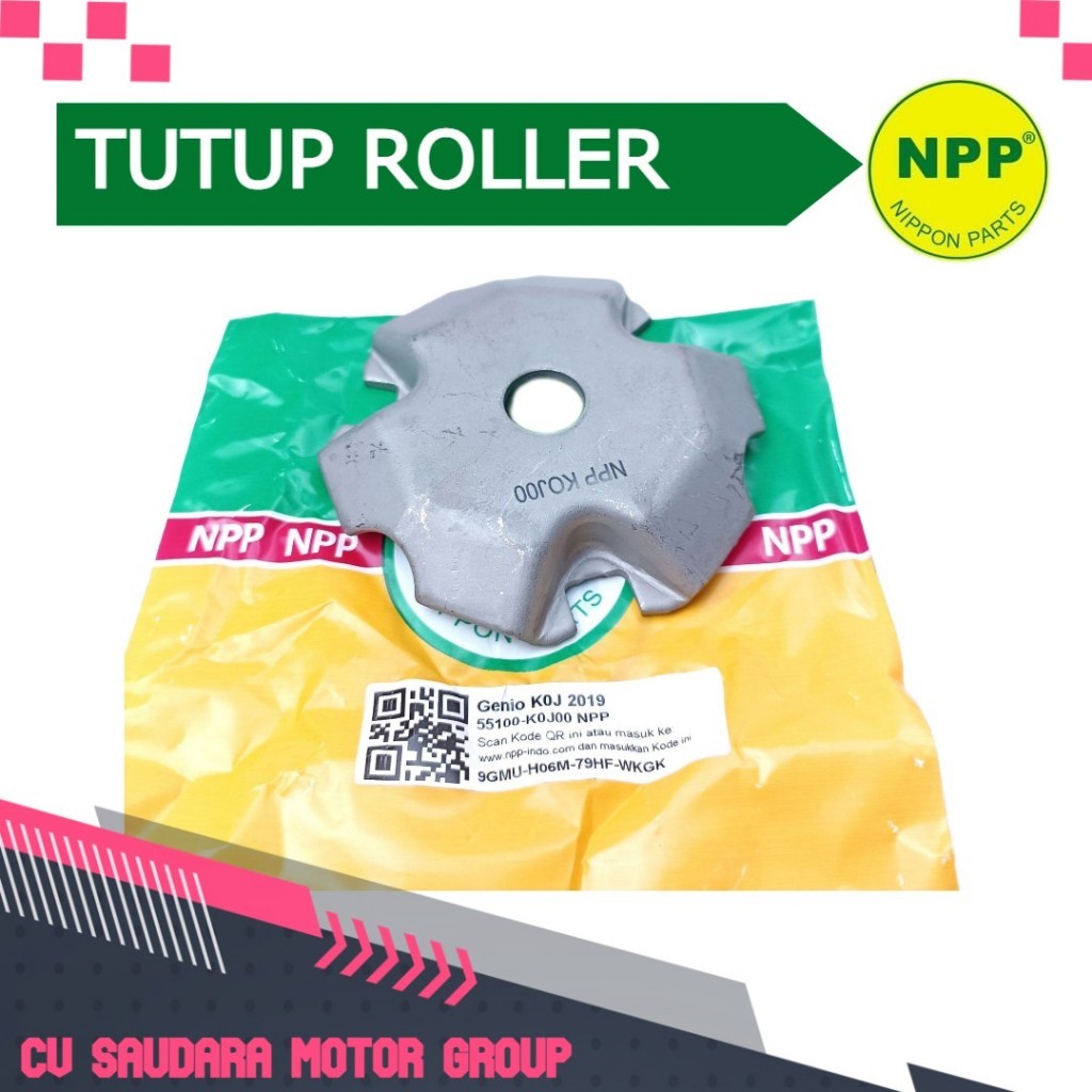 PLAT TUTUP RUMAH ROLLER GENIO/BEAT LED 2020 NPP