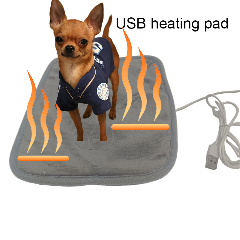 Winter Pet Heating Blanket Temperature Warm Cat Dog Mattress Indoor Heating Pad Pet Supplies USB hea