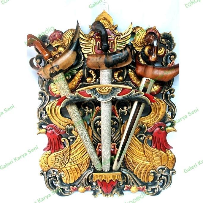 Blawong Keris Ukir Naga & Merak Logo Keraton Jogja Sungging TERMURAH TM