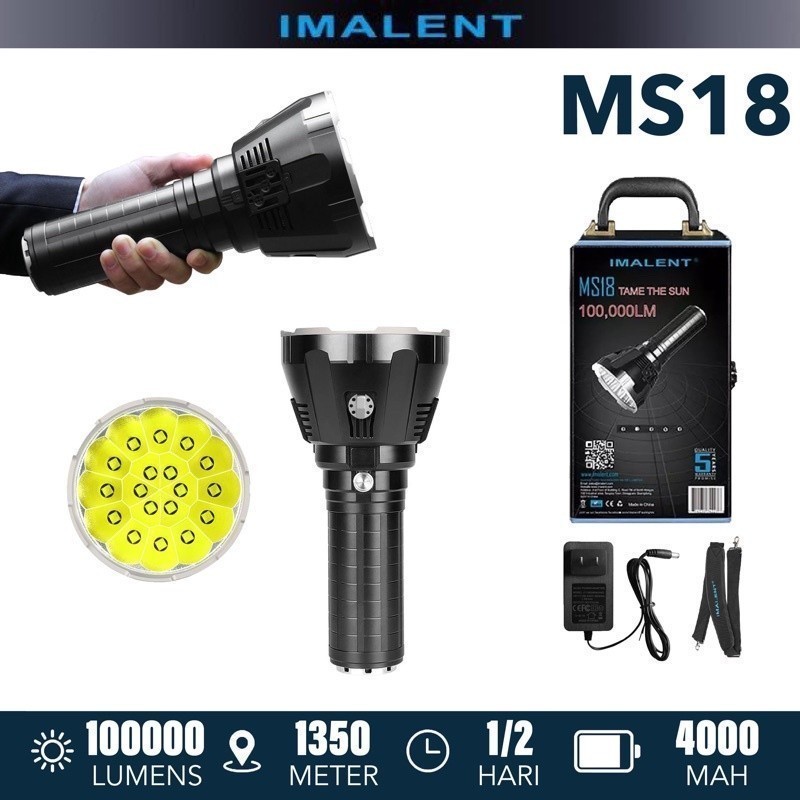 PROMO DISKON - IMALENT MS18 100000 Lumens Flashlight