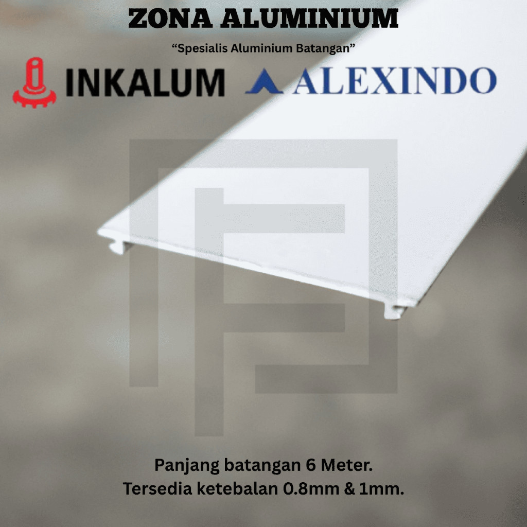 INKALUM ALEXINDO Aluminium Batangan 0411 Tutup Rata Kusen 3 Inch