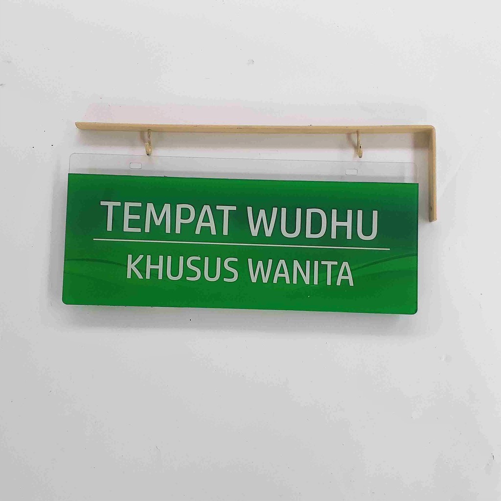 Akrilik Tempat Wudhu Wanita, Akrilik Nama Ruang Tempat Wudhu