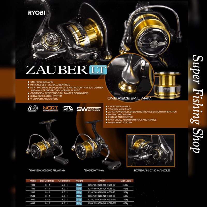 Reel Ryobi Zauber LT Power Handle 3000 4000