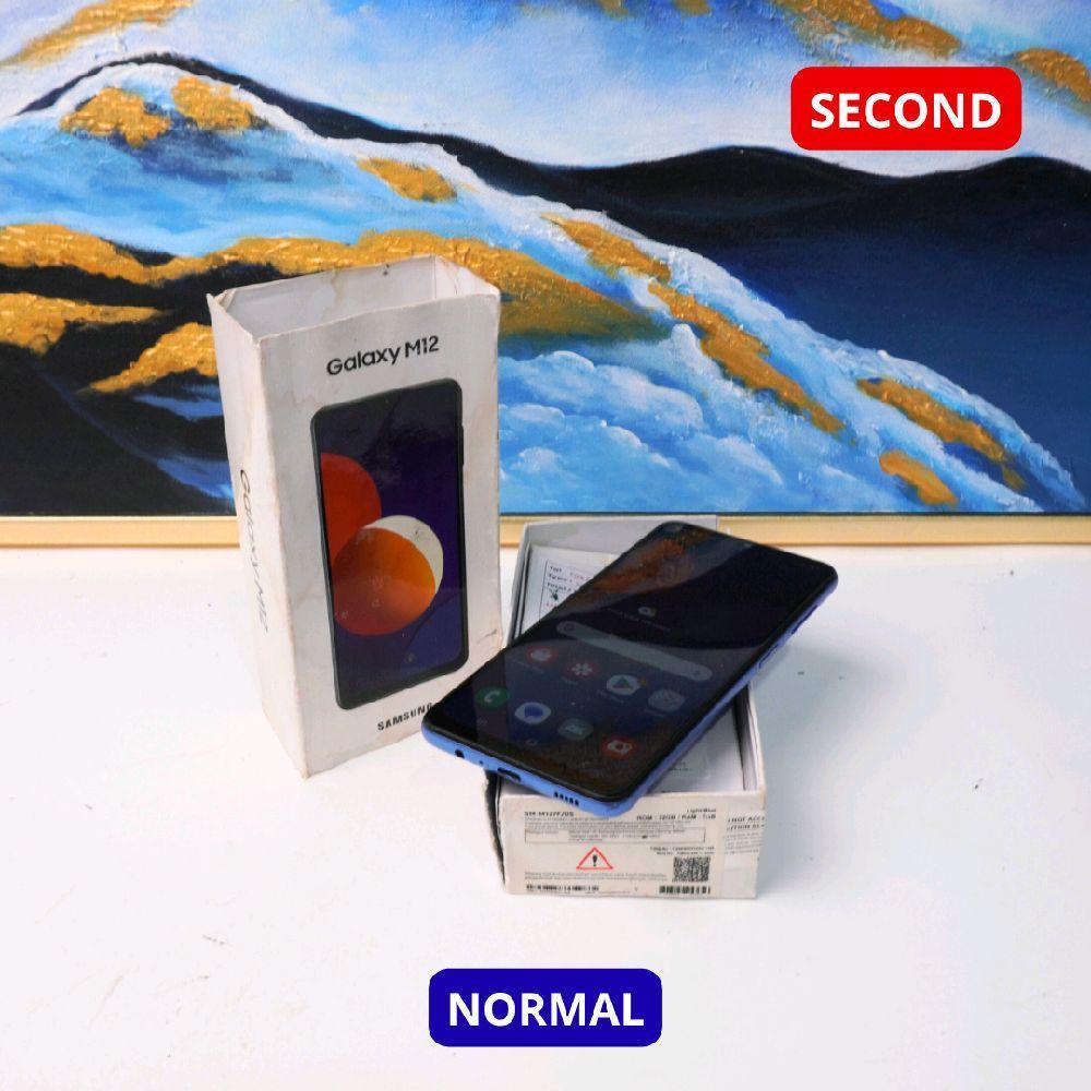SAMSUNG M12 4/64 GB - HP SECOND ORIGINAL SINAR MUTIARA CELL