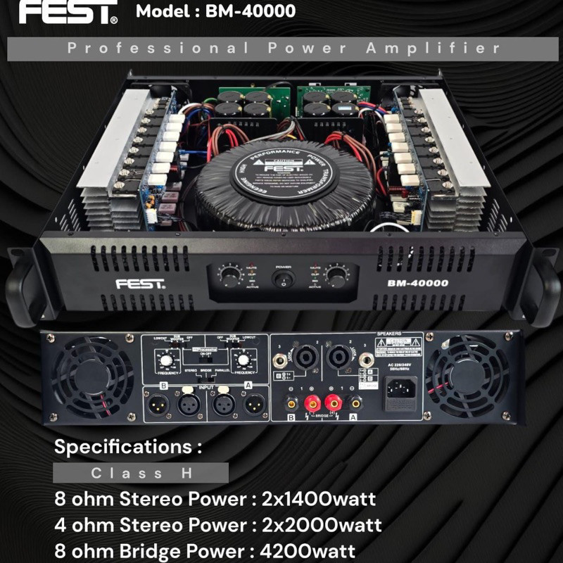 DISKON Power Fest BM 40000 Original Product Amplifier FEST BM-40000 Class H