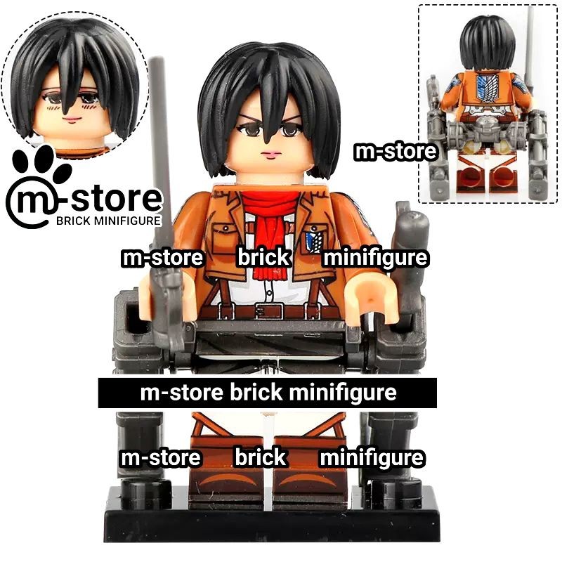 mainan kreatif edukatif attack on titan mikasa ackerman