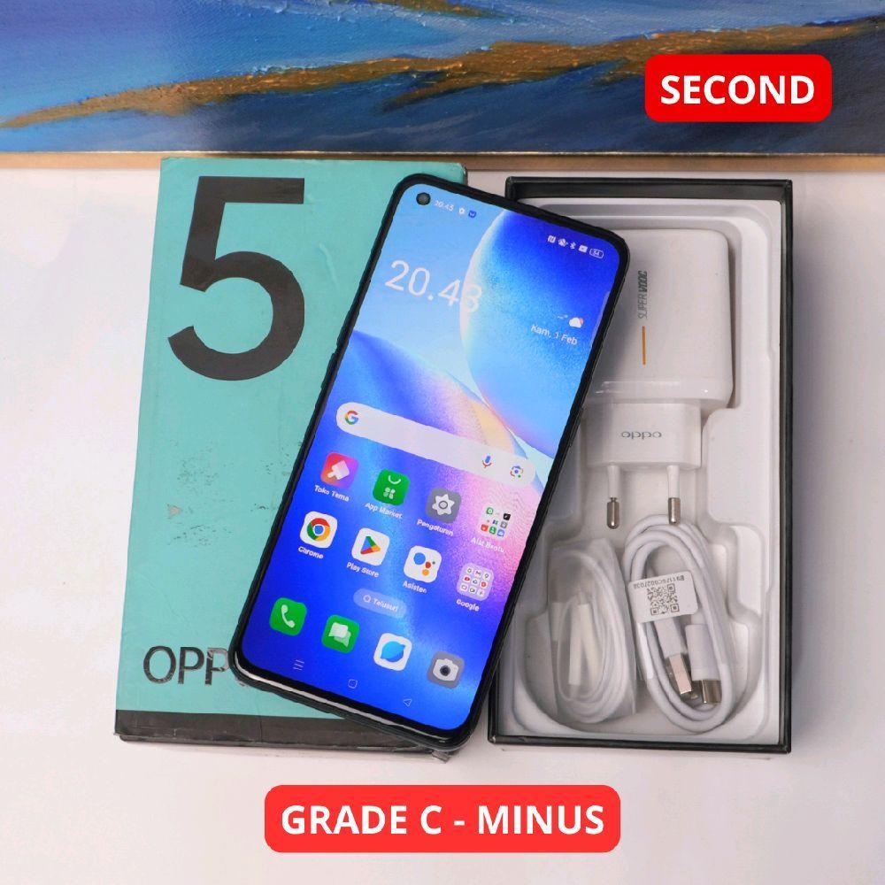 OPPO RENO 5 8/128 GB (4G) GRADE C - MINUS HP SECOND ORIGINAL SINAR MUTIARA CELL (12413)