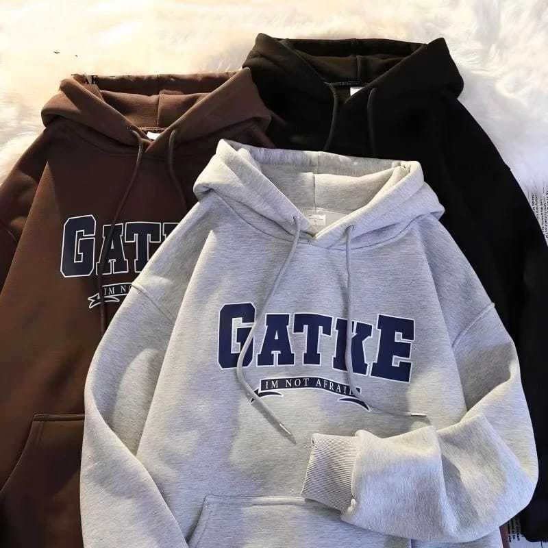 Sweater Hoodie Pria Wanita GATKE Hoodie Oversize - Hoodie Sweater Unisex Pria Wanita Couple