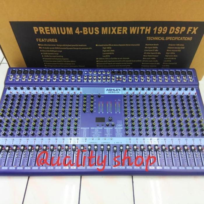 Mixer Ashley 24 Channel Hero24 Original 4 Aux effect 199dsp