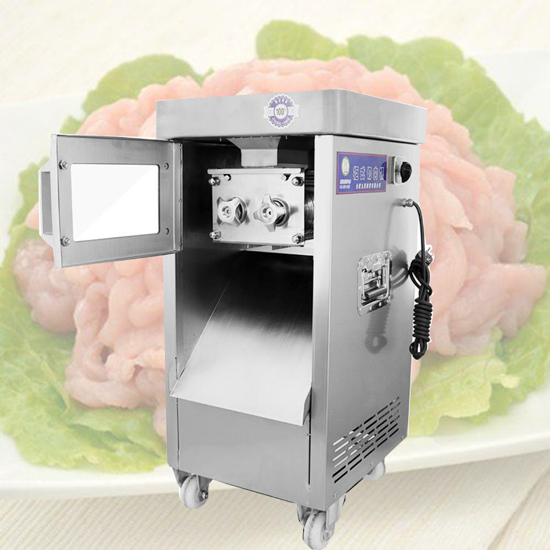 2200W Commercial Fresh Meat Slicer Cube Cutter Machine Meat Cube ced Cutting Machine